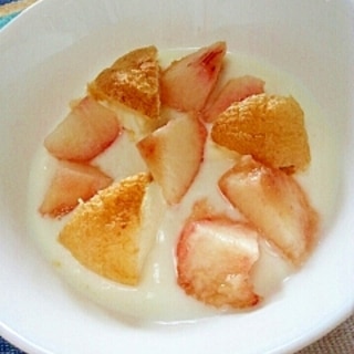 【キレイ応援朝食】桃のシューアイスヨーグルト♪